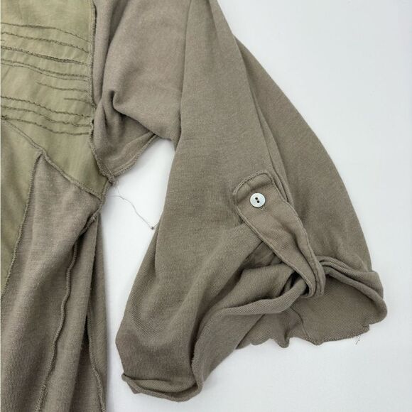 Anthropologie | TINY brand | Olive Green Embroidered Women's Top | size large - Picture 4 of 6